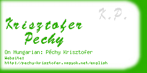 krisztofer pechy business card